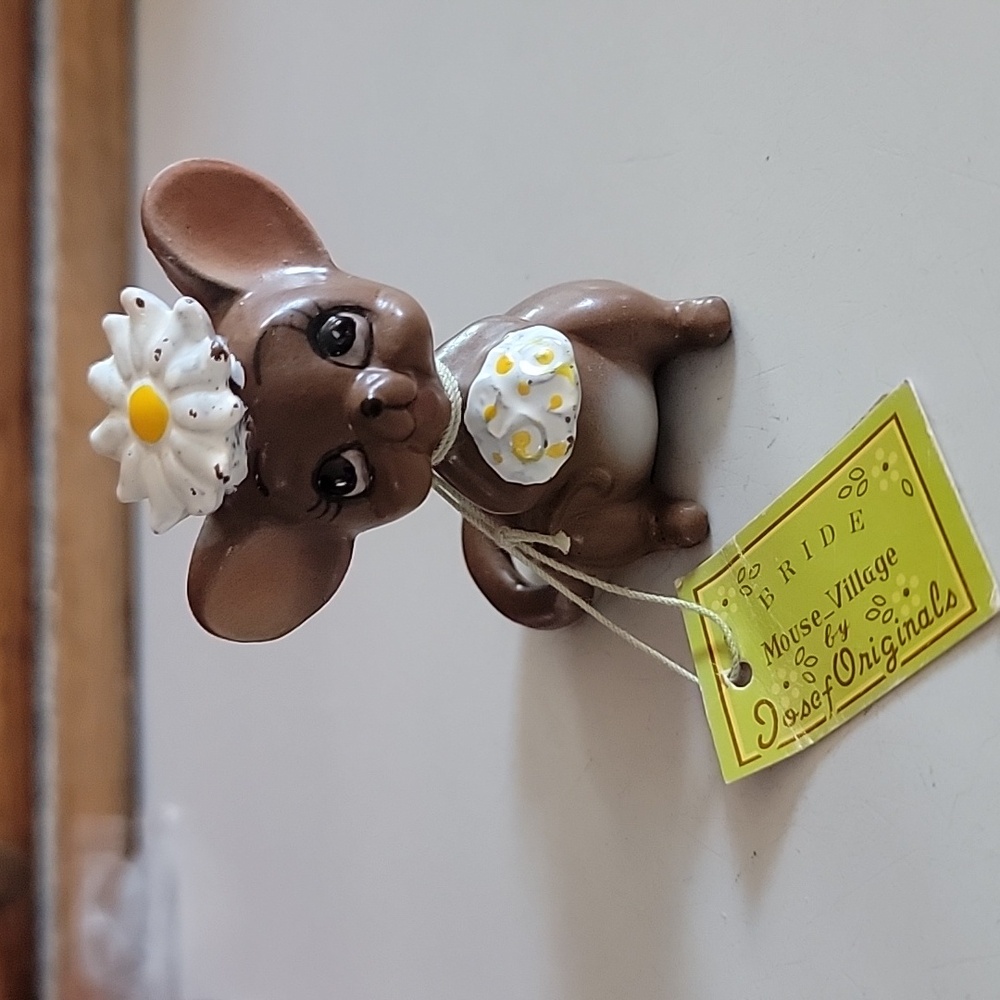 Josef Originals Mouse Figurines Japan Hand Painted Ceramic Vintage Bride
